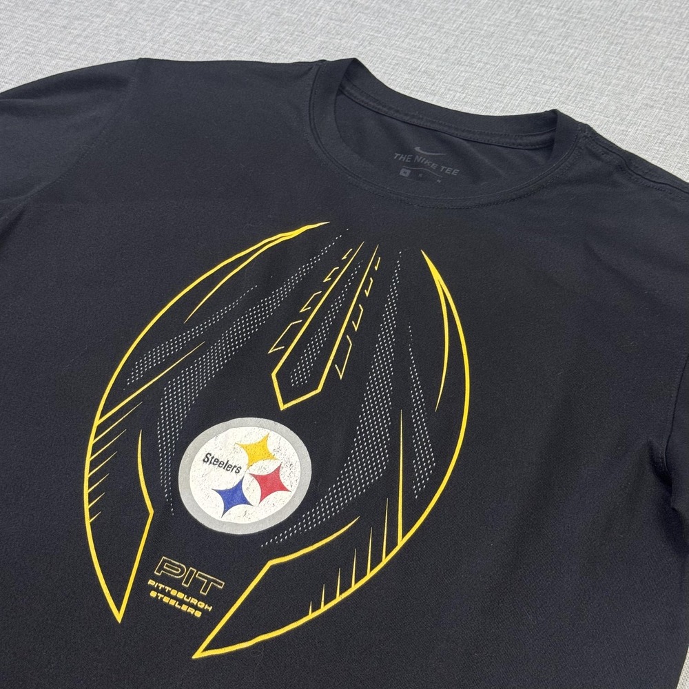 Nike Pittsburgh Steelers Shirt Mens Medium Black NFL Football Dri-FIT Apparel